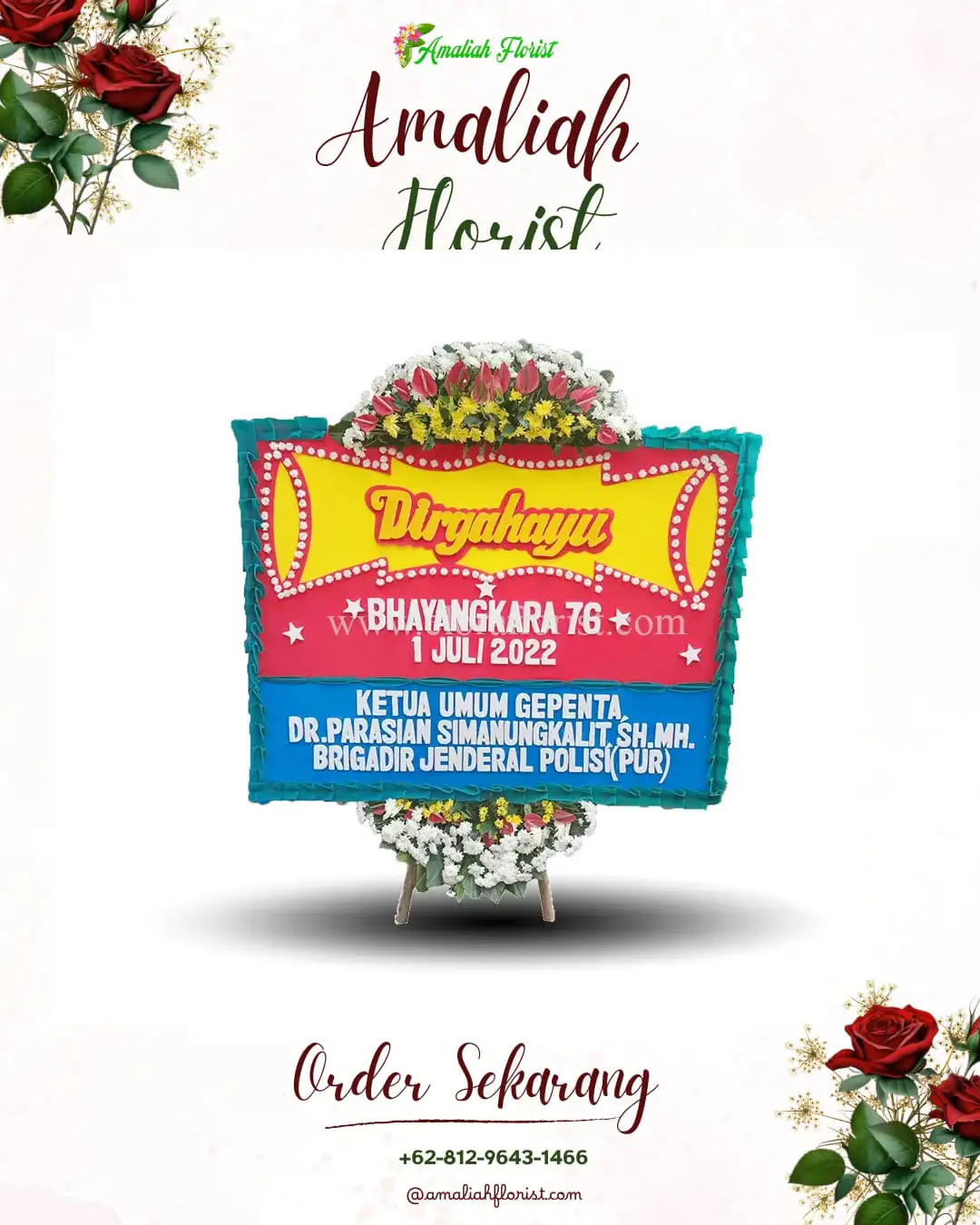 Papan Bunga HUT Ulang Tahun Telukbetung Barat